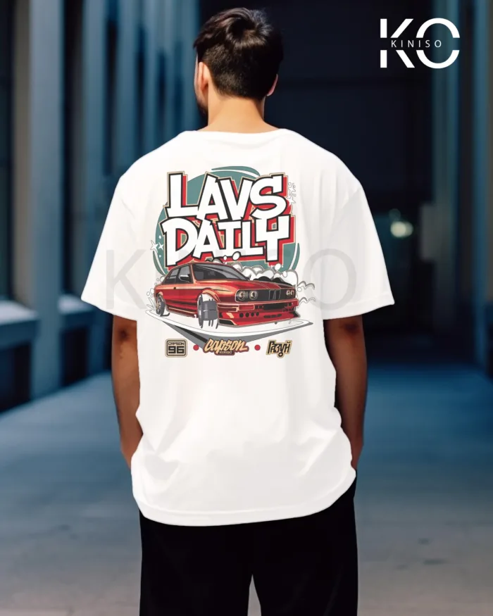 Graphic vehicle t shirt for males with LAVS DAILY Style Printed - Image 10